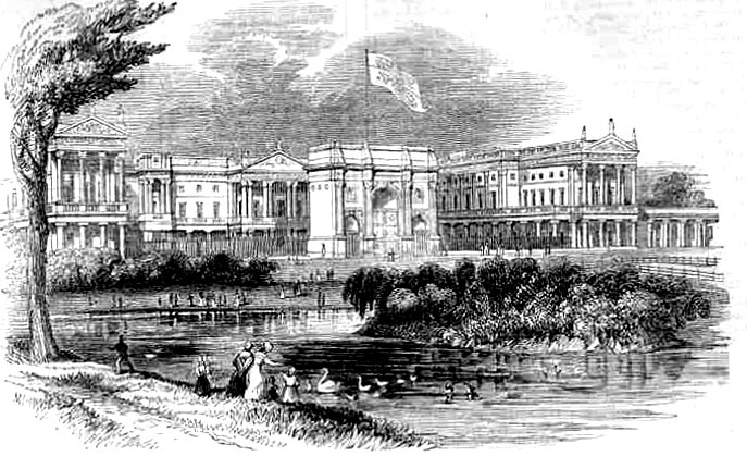 Букингемский дворец в 1842 году