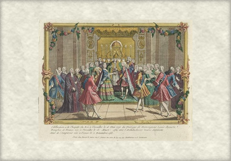 Брак между Людовиком Августом и Марией-Антуанеттой