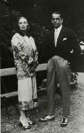 Тамара Лемпицкая с мужем, Тадеушем Лемпицким, в Париже. 1920 год