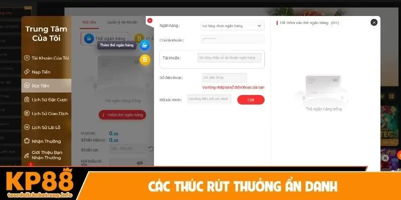 Các thức rút thưởng ẩn danh