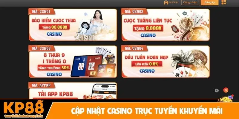 Cập nhật casino trực tuyến khuyến mãi