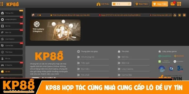 KP88 hợp tác cùng nhà cung cấp lô đề uy tín