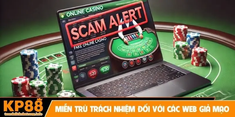 Miễn trừ trách nhiệm đối với các web giả mạo