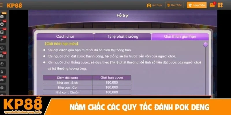 Nắm chắc các quy tắc đánh Pok Deng để không sai lầm