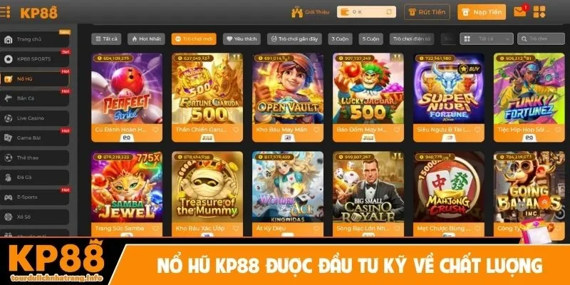 Nổ hũ KP88 được đầu tư kỹ lưỡng về chất lượng