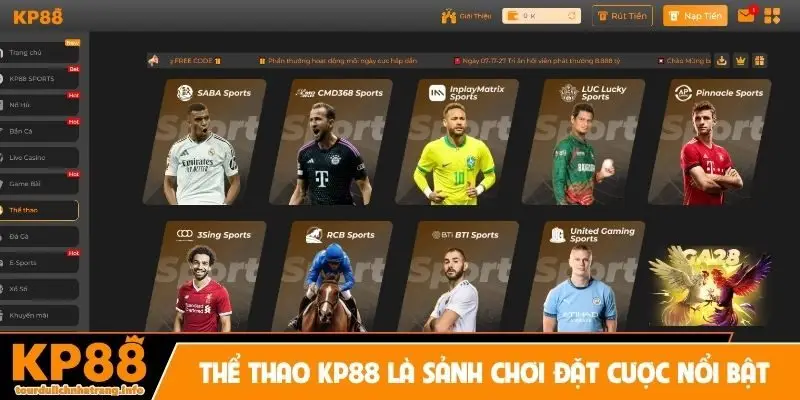 Thể thao KP88 là sảnh chơi đặt cược nổi bật