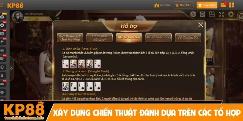 Xây dựng chiến thuật đánh dựa trên các tổ hợp